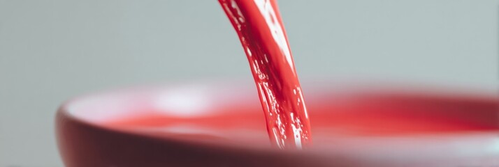 Rich crimson liquid cascades into a vessel, reminiscent of ancient cherry blossom tea ceremonies and mystical Mabon feasts
