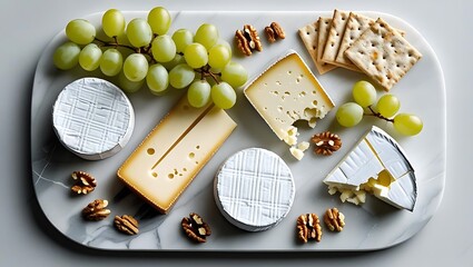 Assorted Cheeses and Fruits Platter