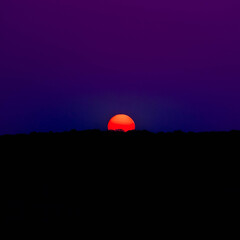 Obraz premium sunset over the mountains