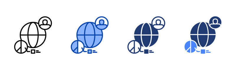 Geographic icon set multiple style collection