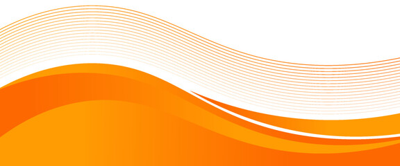 Vector orange line background curve element with white space for text and message design, overlapping layers, vector