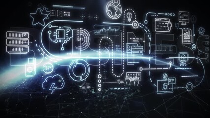 Business process management system connecting global network and data flow - Powered by Adobe