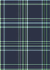 Seamless Dark Blue Green and Light Green Plaid Pattern Texture