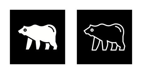 Grizzly Bear Vector Icon