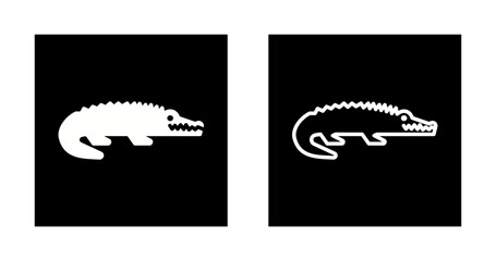 Obraz premium Crocodile Vector Icon