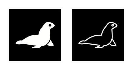 Sea Lion Vector Icon