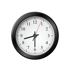 wall clock isolated on white