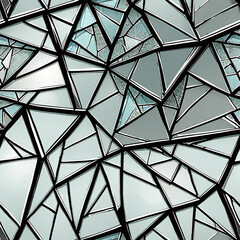 Fototapeta premium Seamless Pattern 2D Texture Tileable Texture Looping Pattern of Glass Window Shards Cracked Broken Panes Ideal for Scrapbooking Video Game Development Textile Design Backgrounds 