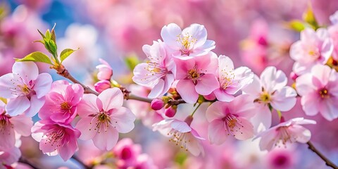 Obraz premium Pink flower with a green stem