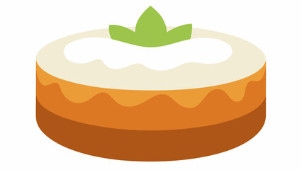 Coconut Cream Cake vector illustration on white background