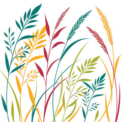 Colorful grasses