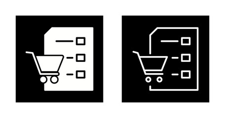 Shopper Checklist Vector Icon