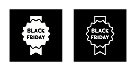 Black Friday Badge Vector Icon