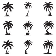Naklejka premium Elegant Black Tree Silhouette Vector on Clean White Background – Perfect for Eco Branding, Organic Packaging, T-Shirts, and Nature-Inspired Commercial Designs . Thank You .