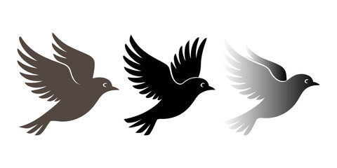 Small bird in continuous one line drawing. Single line art illustration of little bird. Editable vector. 