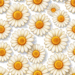 Fototapeta premium Close up of a bunch of yellow and white daisies