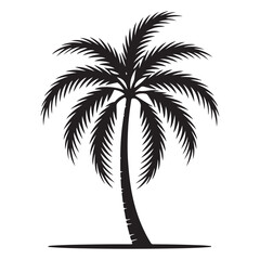 Fototapeta premium Elegant Black Tree Silhouette Vector on Clean White Background – Perfect for Eco Branding, Organic Packaging, T-Shirts, and Nature-Inspired Commercial Designs . Thank You .