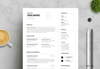 Sidebar Resum Template