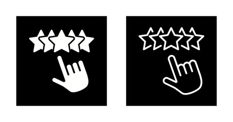 Review Stars Vector Icon