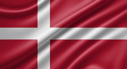 Obraz premium A striking image of the Danish flag's red and white cross, celebrating Danish heritage.