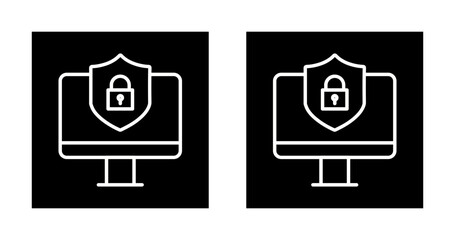 Security Monitor Vector Icon
