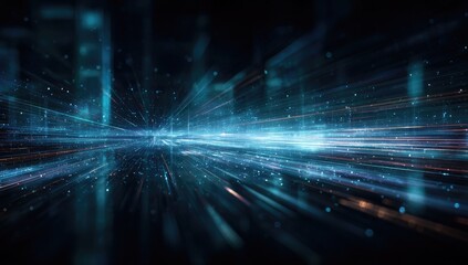 Abstract digital city, motion blur