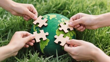 hands holding puzzle