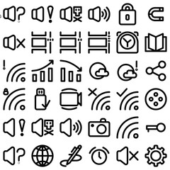 Simple and Clear Set of Media Icons for Web 13