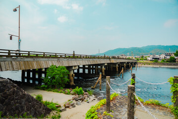 The view of near Uji Station in Kyoto, Japan