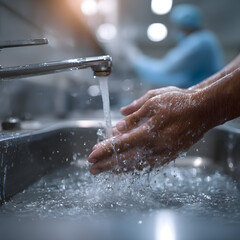 Fototapeta premium Practicing Hand Hygiene