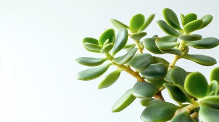 Obraz premium Close-Up of Green Succulent Plant Leaves with Soft Background
