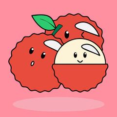 Simple and Clear Lychee Icon_Expanded Line Icon Design