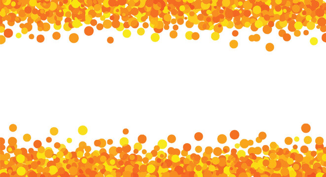 Orange and yellow confetti background for celebration party and festive event decoration element design