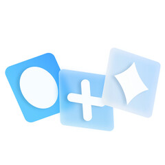 3D Box Rectangle Glassmorphism UI Icon Sign and Symbol Design Illustrator Png Svg	
