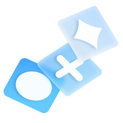 3D Box Rectangle Glassmorphism UI Icon Sign and Symbol Design Illustrator Png Svg	
