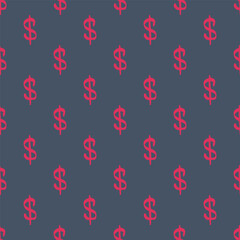 Seamless pattern with dollar currency symbol for decorative print, wrapping paper, greeting cards, wallpaper and fabric