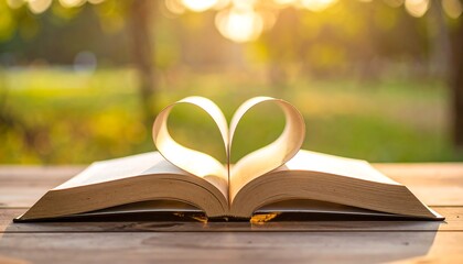 Open book heart shape sunlight (1)