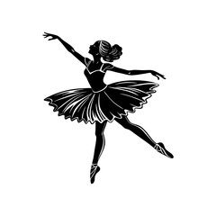 silhouette of a ballerina mid pirouette vector art © PuspanjaliRani