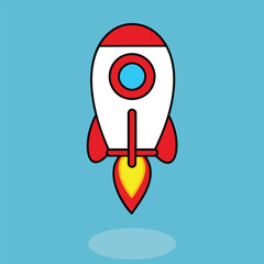 Simple and Clear Rocket Icon_Expanded Line Icon Design