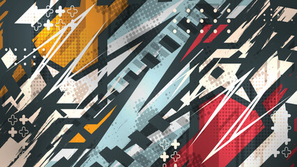 Retro Slash Abstract Vector Background