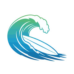 surfboard ocean wave illustration
