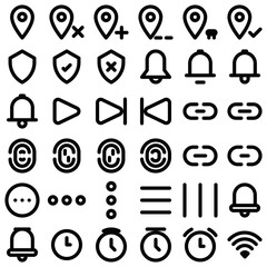 Simple and Clear Set of Media Icons for Web 2