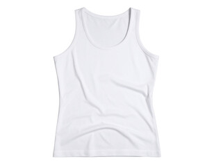 Casual Everyday Tank Top &ndash; Subtle Folds and Worn Texture, Top-Down Perspective