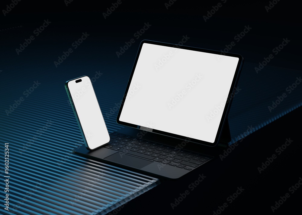 Canvas Prints responsive web design and website mockup, devices mock up, smartphone desktop tablet laptop template
