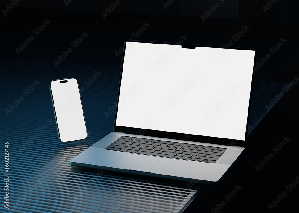 Canvas Prints responsive web design and website mockup, devices mock up, smartphone desktop tablet laptop template