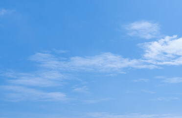Sky Blue,Cloud Background,Horizon Summer Clear Sky over beach, Landscape nature sunrise in Winter,Spring panorama banner white clouds over blue ocean,Nature landscape
