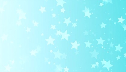 Obraz premium Light teal background with scattered white stars
