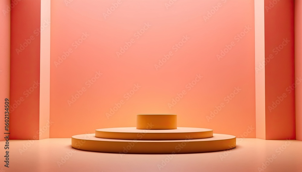 Poster Background 3d scene with podium, minimal product display mock up scene and geometric shape object. 3d render.  5