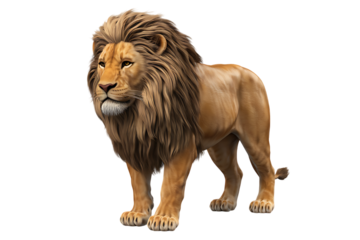 Majestic African Lion in its natural habitat, a symbol of power and pride.