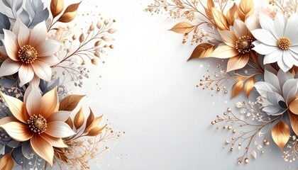 Elegant floral arrangement digital art decorative background soft color palette artistic perspective modern aesthetic